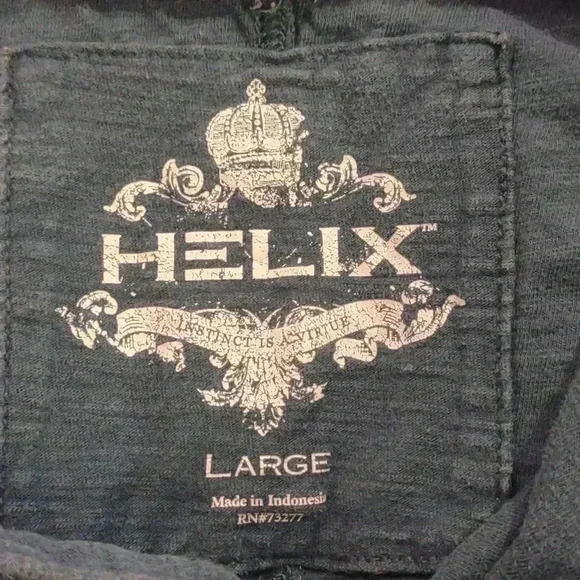 Helix 3‎ button short sleeve green polo mens large - Picture 4 of 4